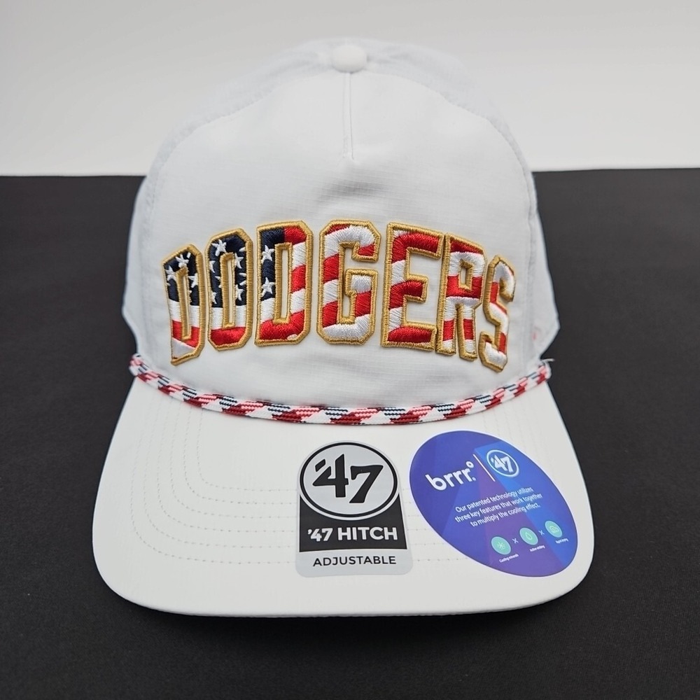 Los Angeles Dodgers MLB Flag Patriotic Strapback Rope‎ Hat Cap 47 New